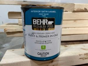 black behr paint can