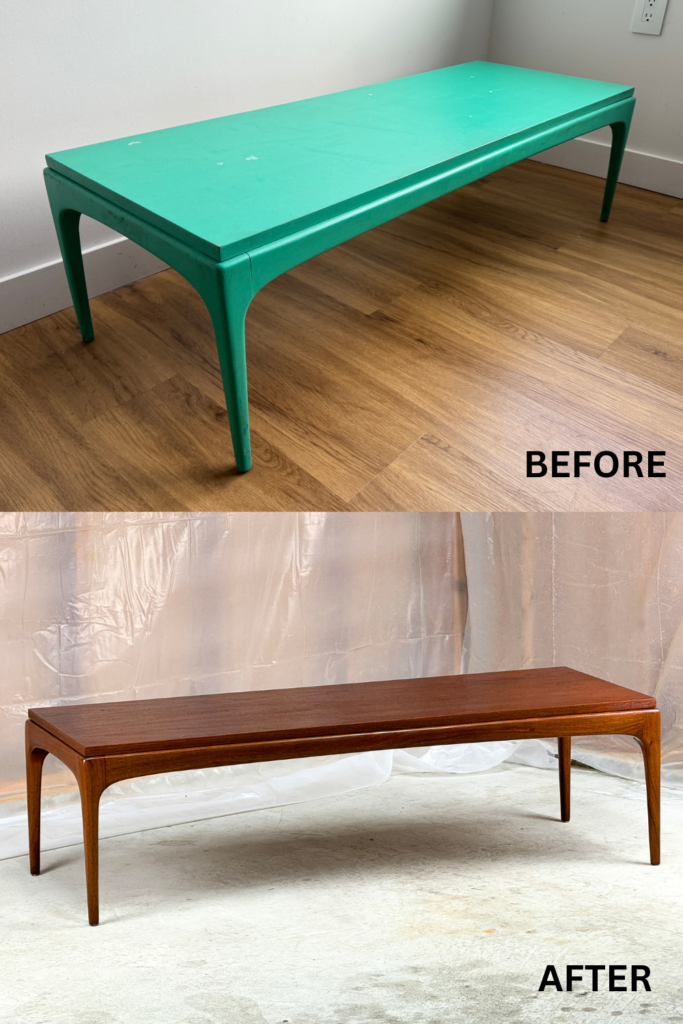 before after coffee table mcm