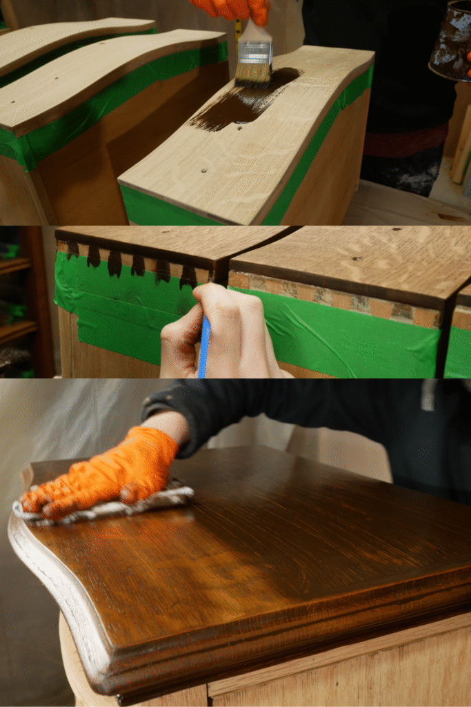 gel staining antique wood