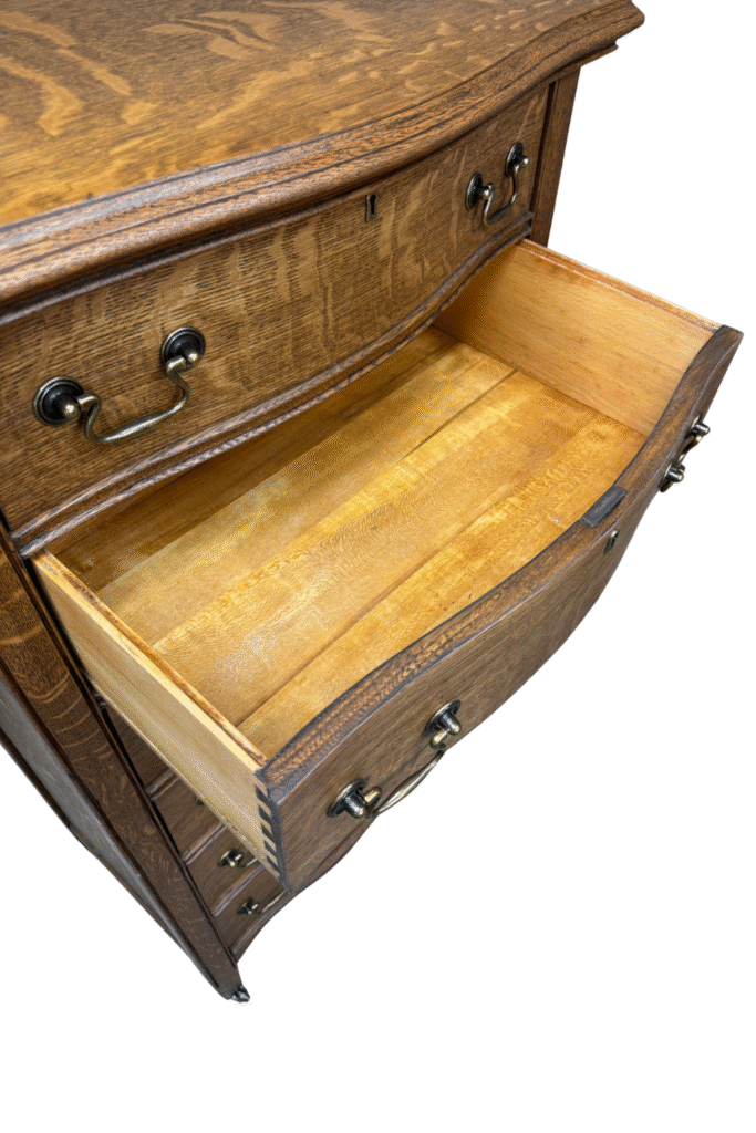 antique chest inside drawer