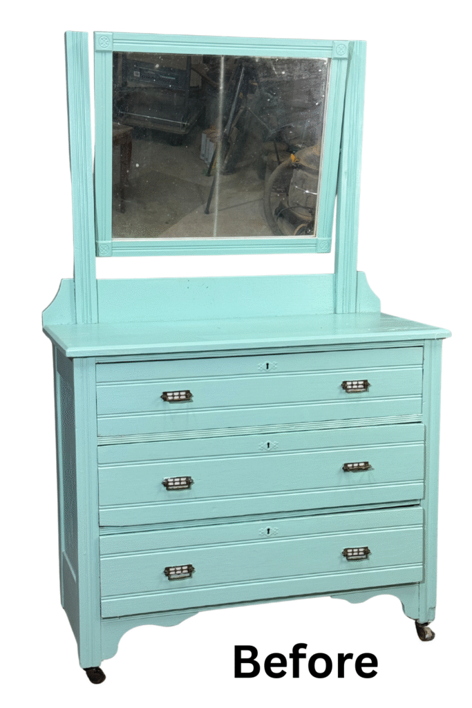 before restoration eastlake dresser 