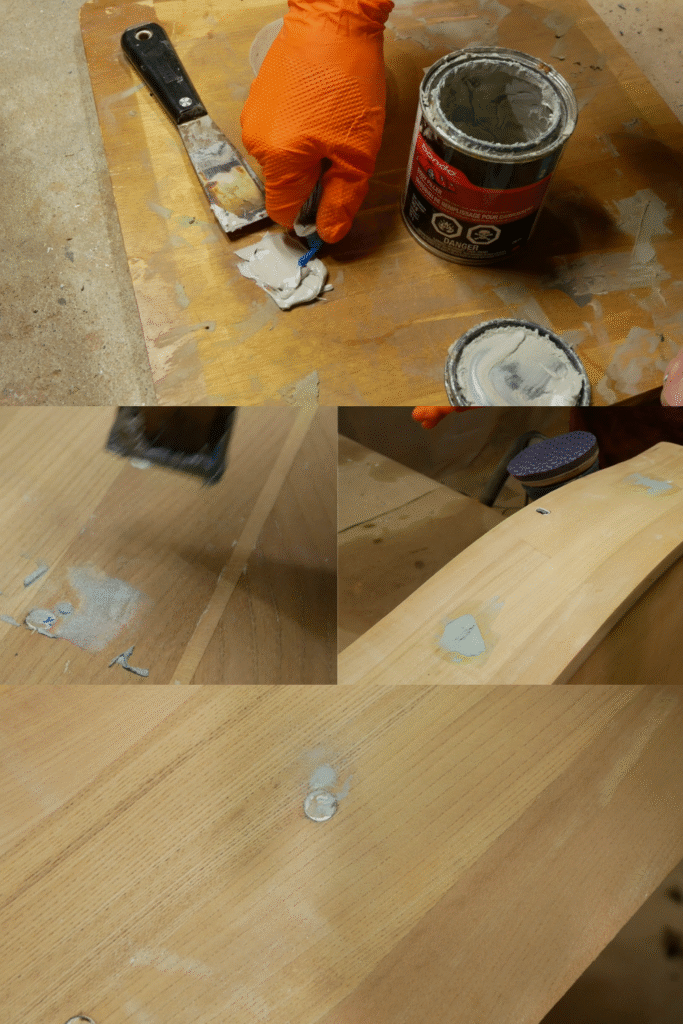bondo hole fills on drawers