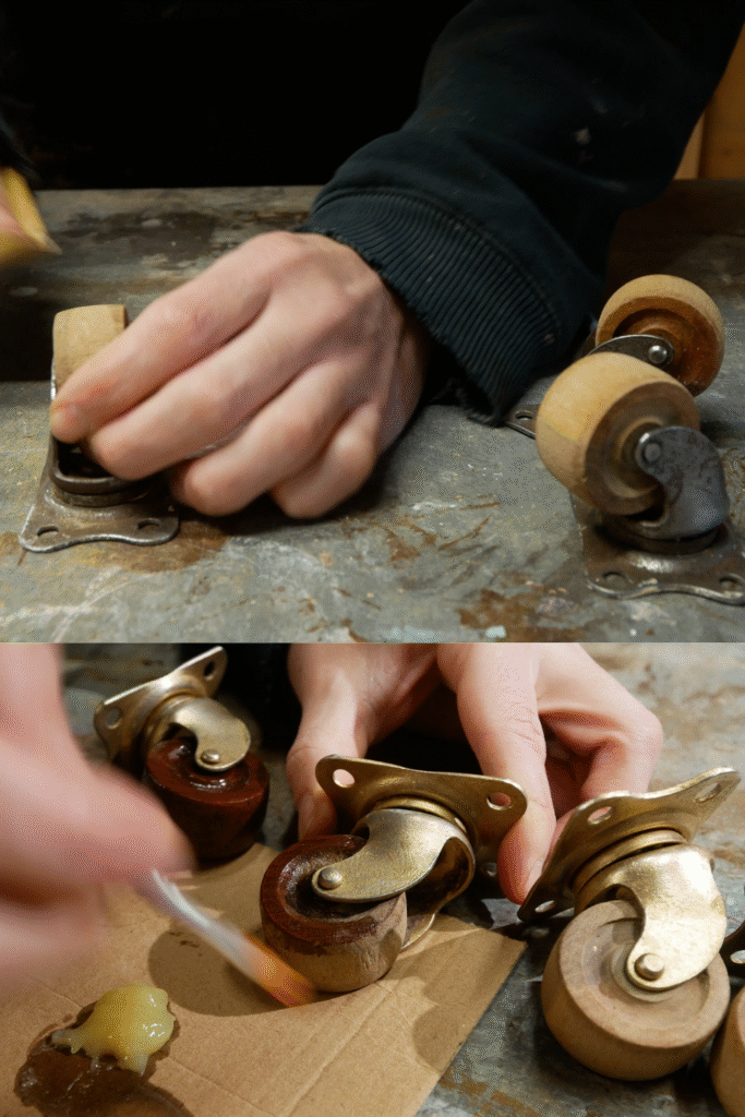 antique caster restoration