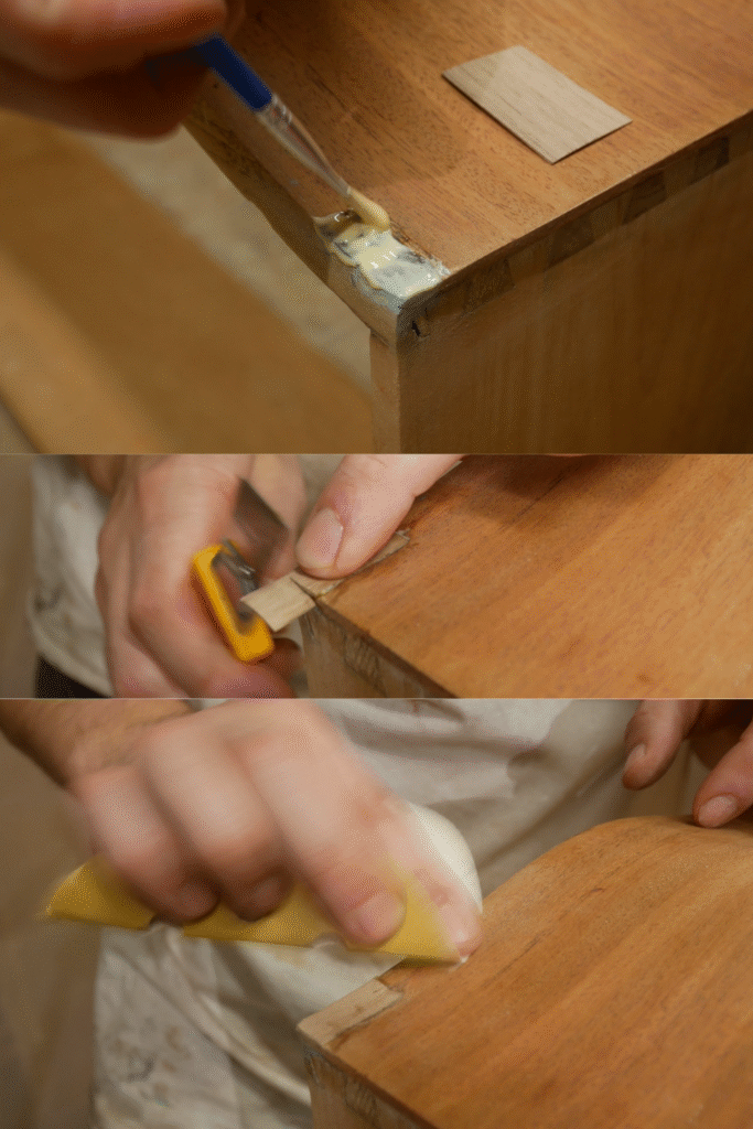 veneer patch dresser furniture