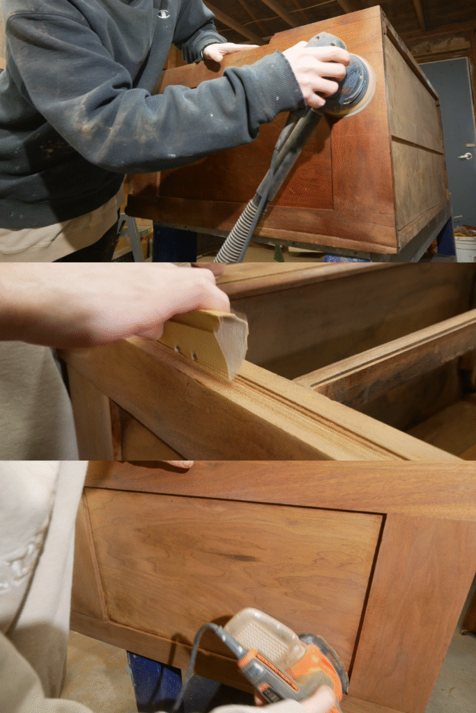 strip varnish by sanding